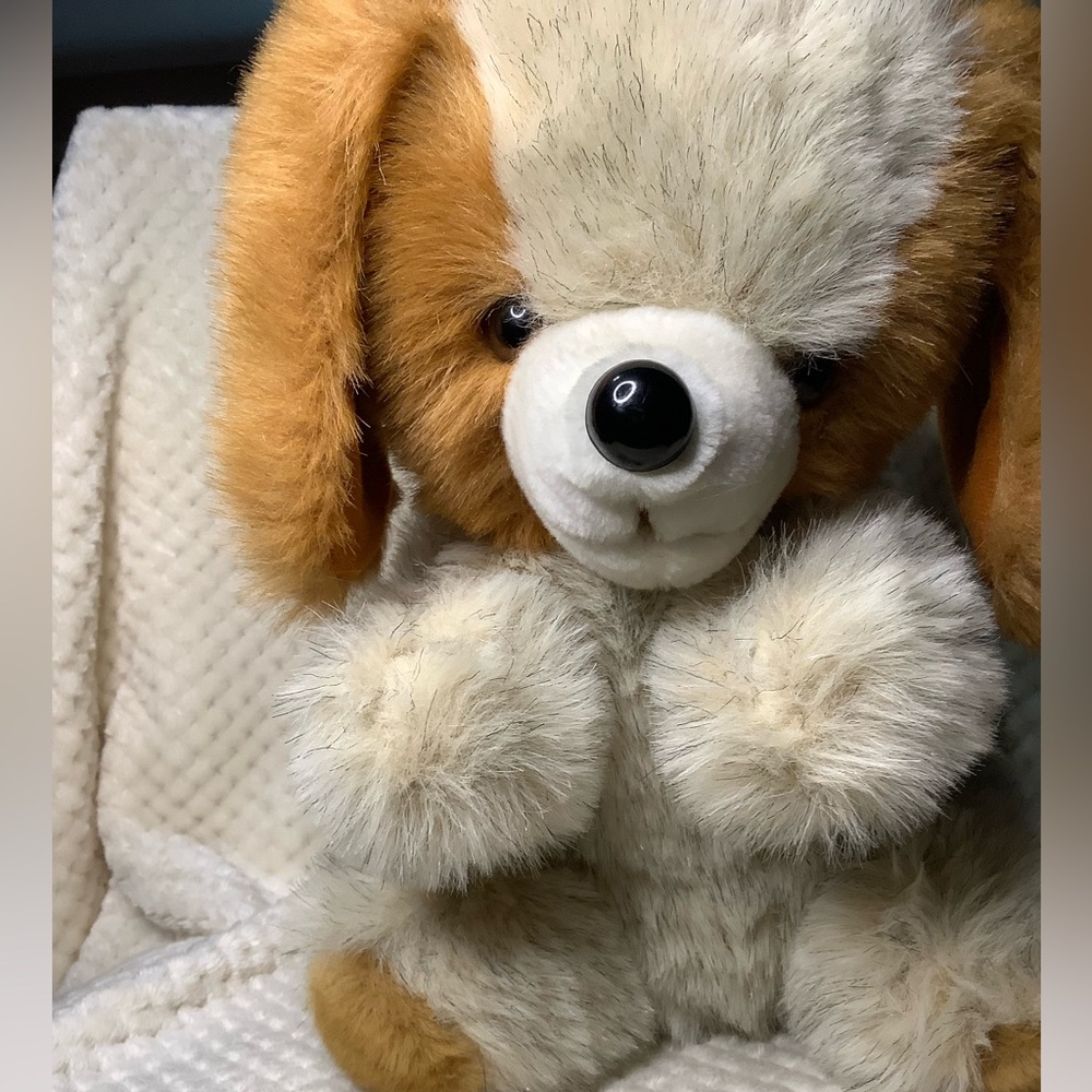 Vintage Unbranded Plush Sitting Puppy Dog Stuffed Animal Toy - Picture 11 of 14